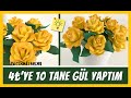 AŞIRI KOLAY GÜL YAPIMI Kendin Yap/Diy Rose/Çiçek/Ideas/Do It Yourself