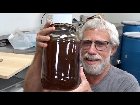 Getting honey out of the comb...the old fashioned way.