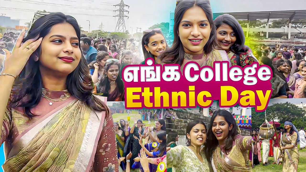 Enga College ETHNIC DAY ❤️‍🔥😮‍💨|| College PONGAL Celebration 🌾 #sneholic #ethnicday