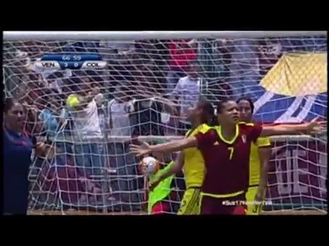 Segundo gol de Daniuska Rodriguez ante Colombia en el Sudamericano Femenino Sub 17