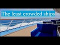 The least crowded cruise ships selected by in  bed with luxury