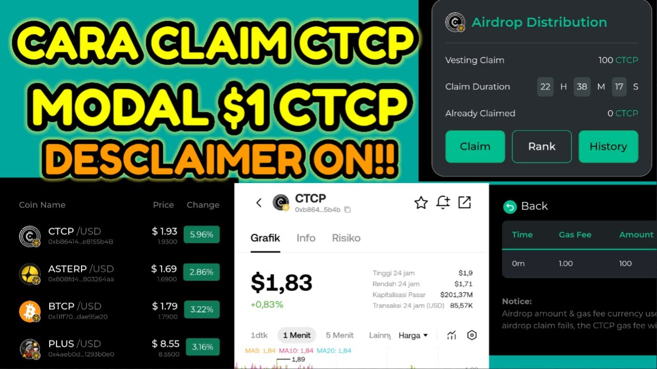 Tutorial Full Cara Claim CTCP Modal $1 CTCP Sukses Nunggu Caer | Desclaimer On !!!