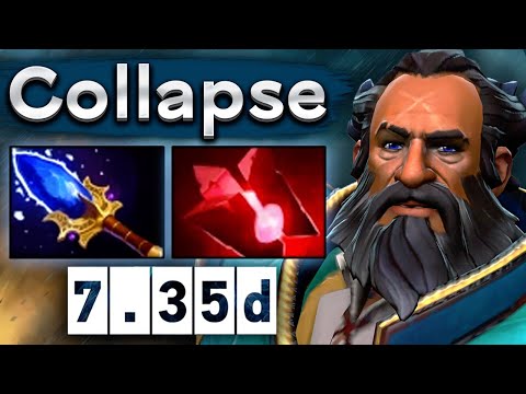 Видео: Коллапс на Кункке с тяжёлым началом - Collapse Kunkka 7.35 DOTA 2