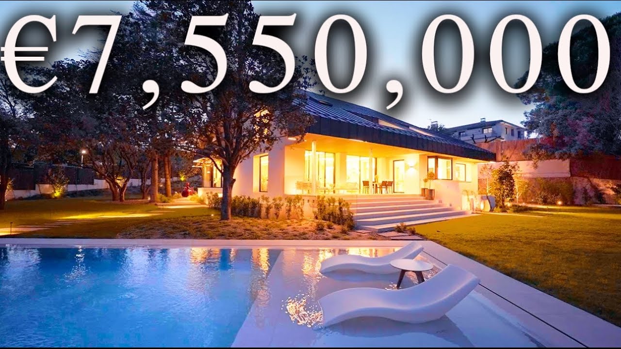 Экскурсия по ультрасовременному дому в Мадриде стоимостью 7 550 000 евро с кинотеатром, спа, трен...