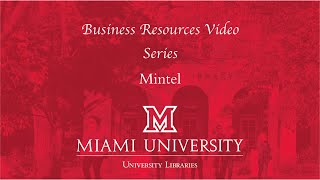 Business Resource Video Series: Mintel