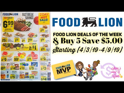 Food Lion Deals of the week! Early Ad Preview & Buy 5 Save $5.00 ( 4/3-4/9)