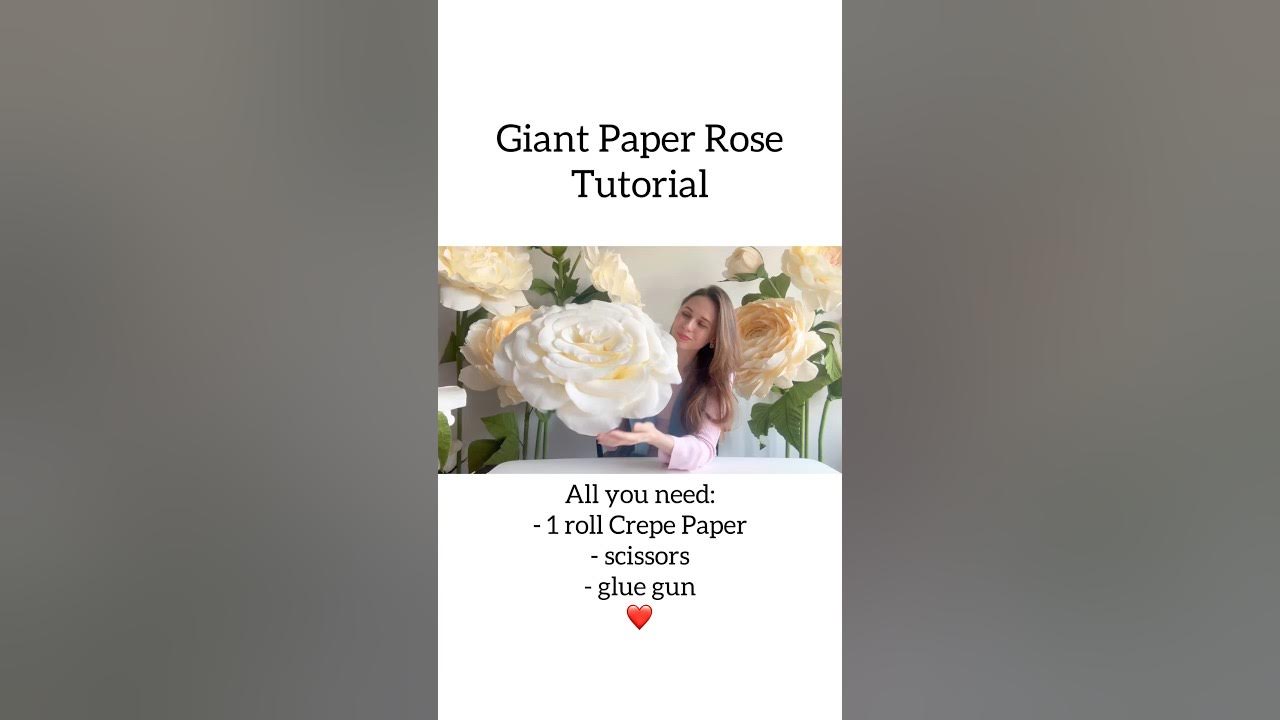 How to make Giant Paper Flowers Tutorial from 1 roll Crepe Paper YouTube