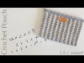 【かぎ針編み】ストライプ ファスナーポーチの編み方♪ Crochet Pouch