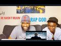 MY SON WASN'T READY! EMINEM- RAP GOD (REACTION)