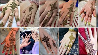 نقش حناء جميل في اليد Unique and beautiful henna design