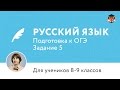 Русский язык | Подготовка к ОГЭ | Задание 5. Правописание суффиксов