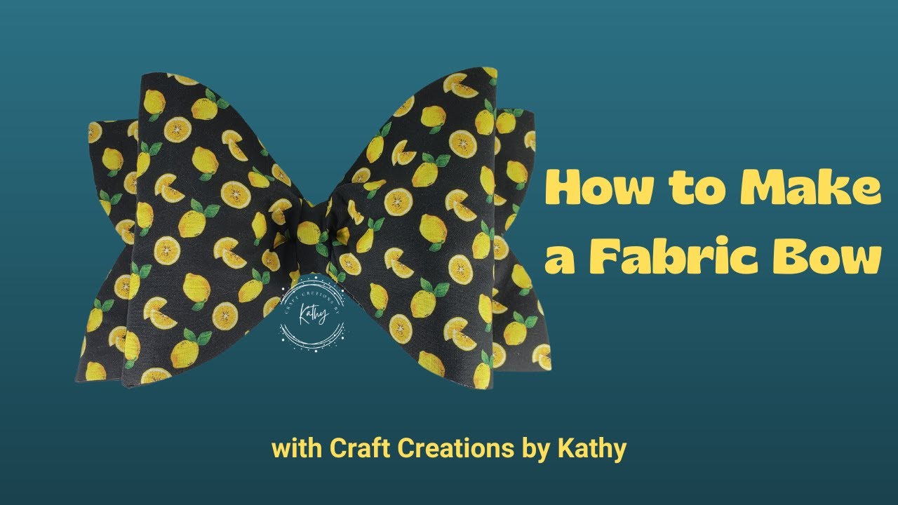 How to Make a Fabric Bow | Fabric Crafts | No Sew Fabric Bow - YouTube