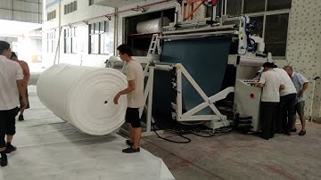 Fully automatic foam rolls compressing machine