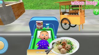 B4yi Sultan Up1n Mau Makan Bakso 🤣😂 | Game Wilson Kiddy