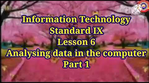 Standard 9 IT Chapter 6 Data Analysis Made Easy Part 1