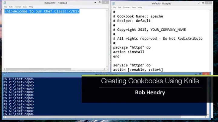 Working with Chef: Creating Cookbooks Using Knife