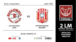 2LM-A (Półfinał play-off, mecz nr 3): ŁKS Coolpack Łódź - OPTeam Resovia Rzeszów