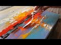 Abstract painting  abstract landscape 12  easy in acrylics  demonstration