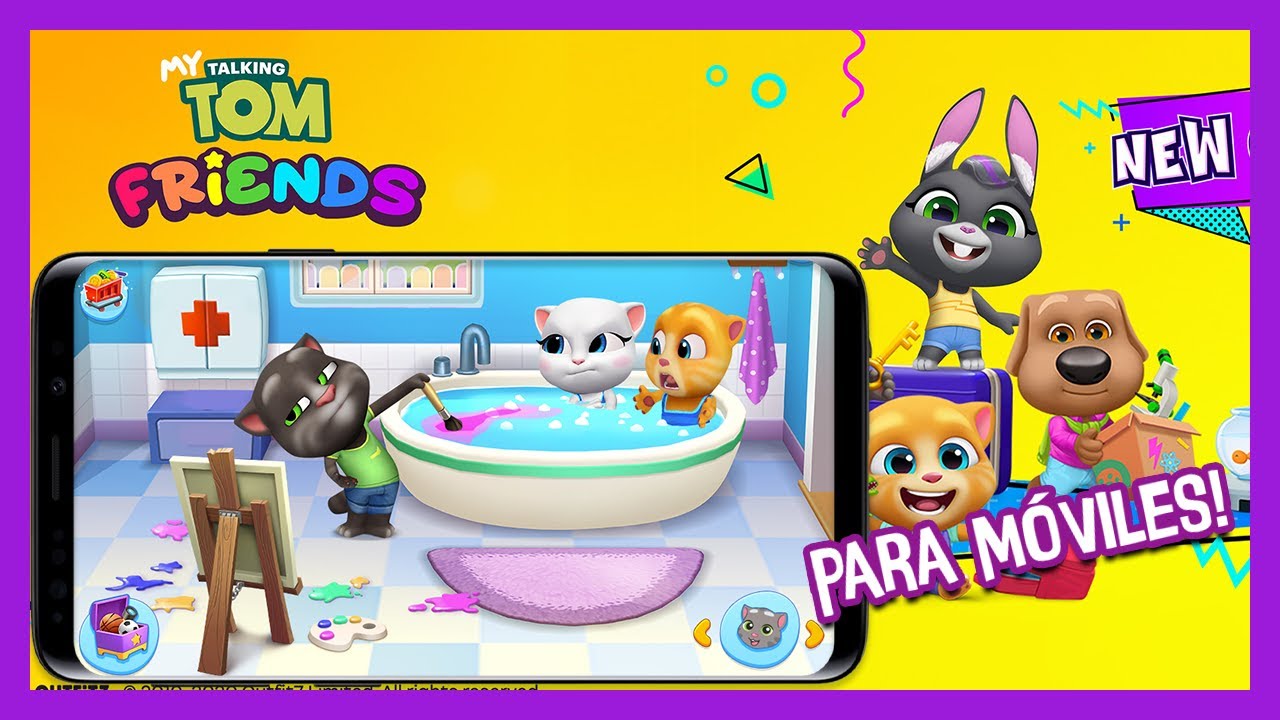 ¡EL GATO TOM Y SUS AMIGOS! MY TALKING TOM FRIENDS PARA ANDROID & iOS GAMEPLAY CON TODOS