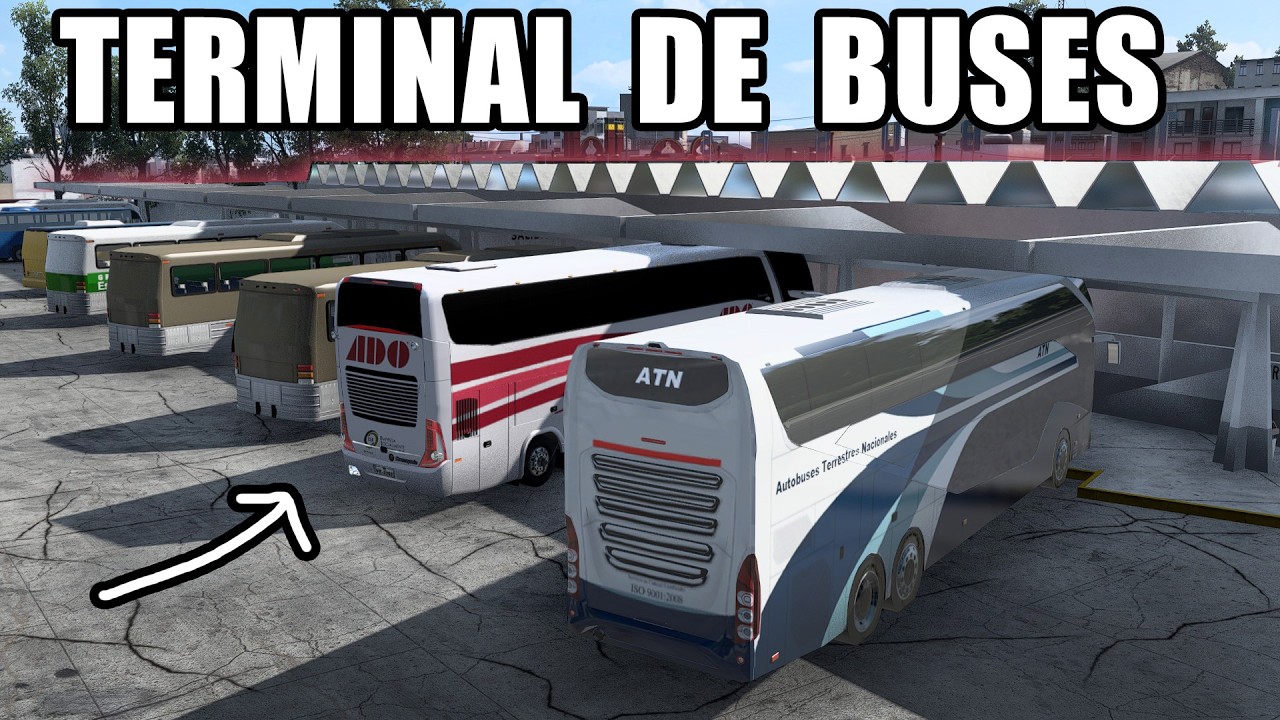 BUS Doble Piso de ADO Ejecutivo TERMINAL DE BUSES Marcopolo G7 Paradiso American Truck Simulator