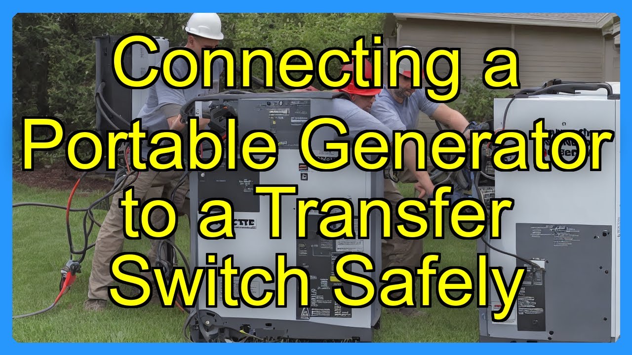 Connecting a Portable Generator to a Transfer Switch Safely - YouTube