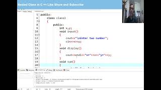 Live Class C Plus Plus Nested Class