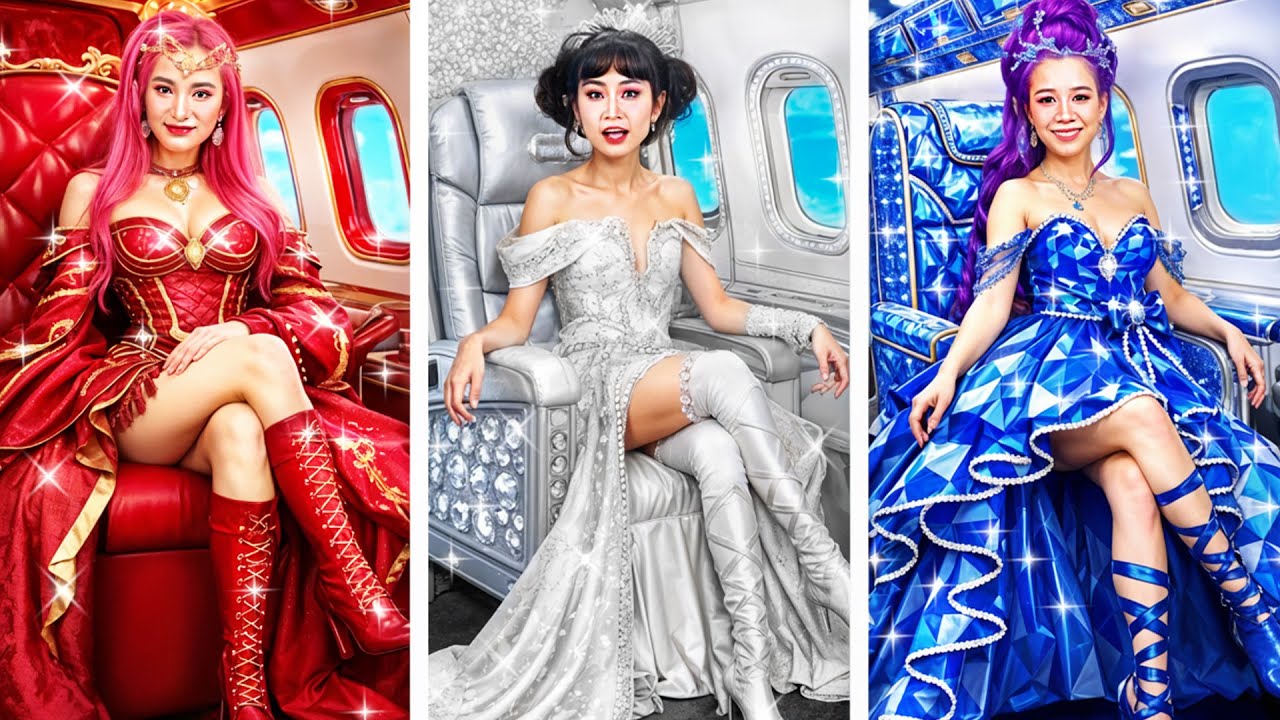 Ngọc Lục Bảo vs Hồng Ngọc vs Kim Cương! Thử Thách Thời Trang Trên Máy Bay Thợ Săn Quỷ KPop!