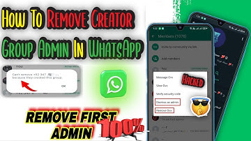 How To Remove Group Owner Real Creator in WhatsApp | Whatsapp Group Se Creator Admin Ko Kaise Hataye