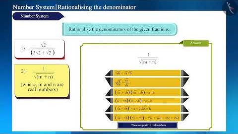 Rationalization of denominator | Part 3/3 | English | Class 9