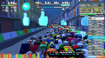 Tiny Race (2 of 4) by Zwift Insider (B) (Z1) on The Bell Lap in Crit City
