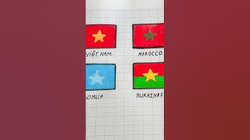 Vẽ các lá cờ gần giống Việt Nam #art #trending #drawing #foryou #viralvideo #funny #quocky #artist