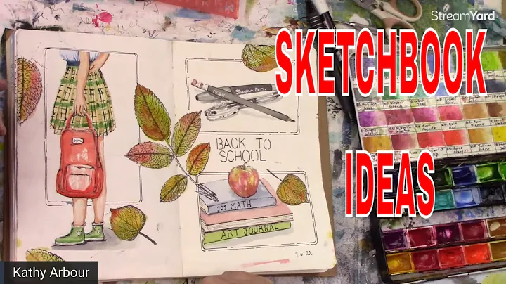 Learn how to draw and watercolor Back to school Page