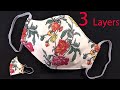 3 Layers Fabric Face Mask Sewing Tutorial | How to Make a Face Mask | Cómo hacer Mascarilla
