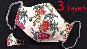 3 Layers Fabric Face Mask Sewing Tutorial | How to Make a Face Mask | Cómo hacer Mascarilla