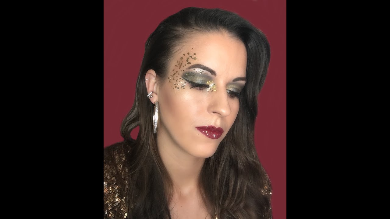 maquillaje con pan de oro 