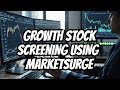How to screen for growth stocks in marketsurge
