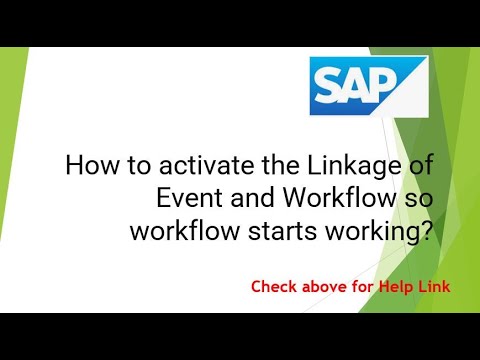 How to activate the Linkage of Event and Workflow so workflow starts working?