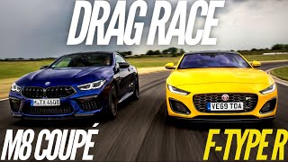 DRAG RACE : BMW M8 Competition VS Jaguar F Type R