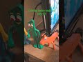 Gumby and friends screaming at the gumby of the ends of year