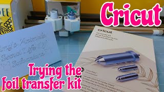 trying out the cricut foil transfer kit with cricut explore air 2 | amy's cricut crafts