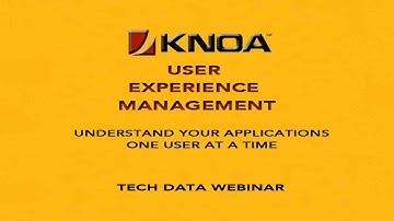 Tech Data SAP User Experience Management Webinar Highlights