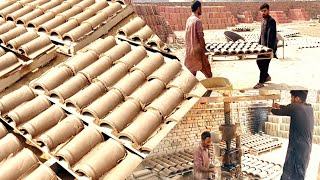Making of Roof Tiles Step by Step | Manufacturing Process of Clay Roof Tiles | Clay Art