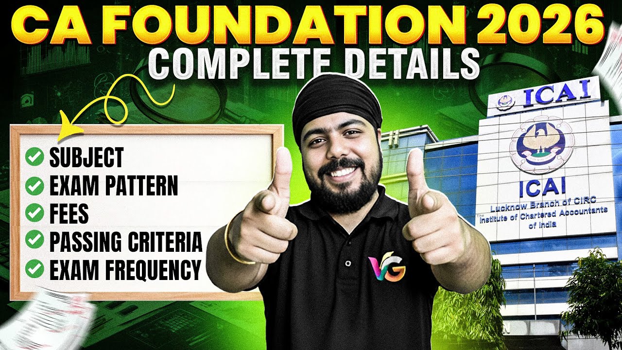 CA Foundation Full Details 2026 | Subject, Exam Pattern, Fees ...