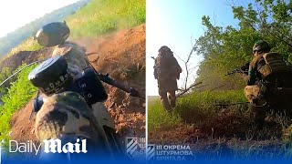 Ukraine troops launch sniper assault on Russian soldiers as they capture enemy position