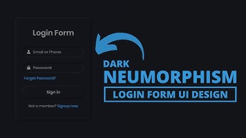 Dark Neumorphism Login Form using HTML & CSS | CodingNepal