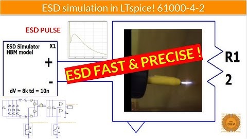 ESD test simulation in LTspice! 61000-4-2 EMC challenge!