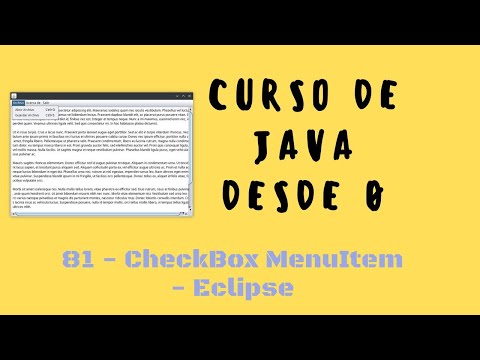 81.  CheckBox MenuItem | Interfaz gráfica Eclipse | Curso de Java desde cero
