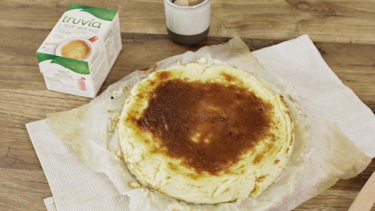 Tarta de queso al horno con Truvía