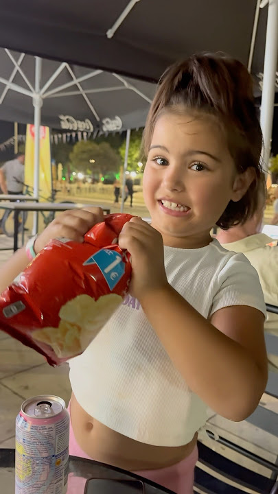 When my dad gave me money, I went to the market and bought chips and opened them up right away #e...