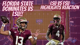 REACTION TO #5 LSU VS #8 Florida State| College Football Highlights Week 1 2023